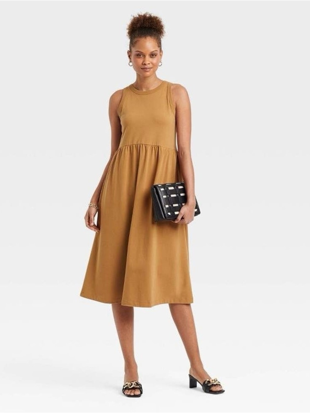 a new day Tan Sleeveless Maxi Dress